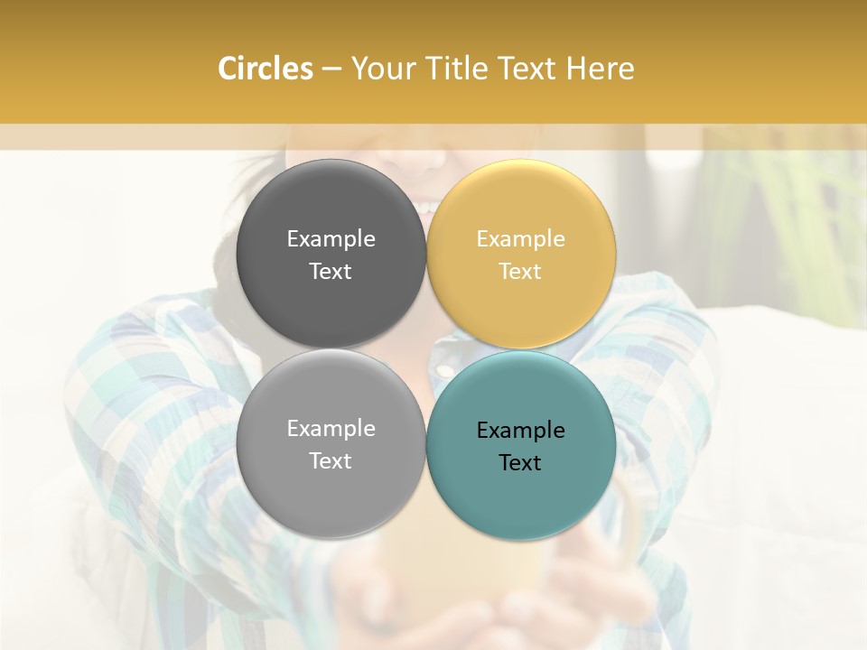 Mug Drinking Joy PowerPoint Template