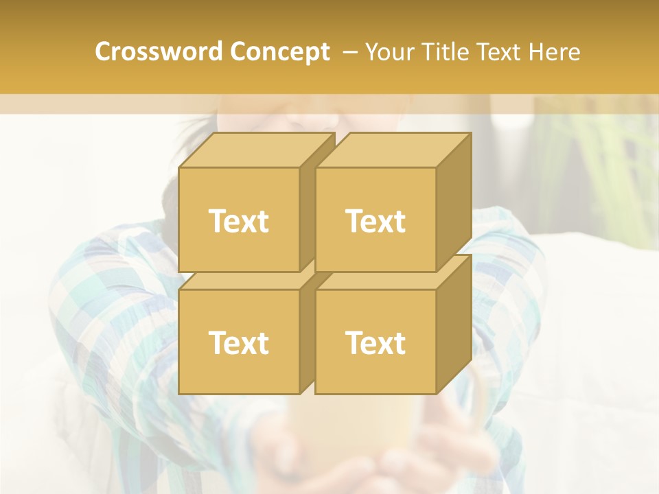 Mug Drinking Joy PowerPoint Template