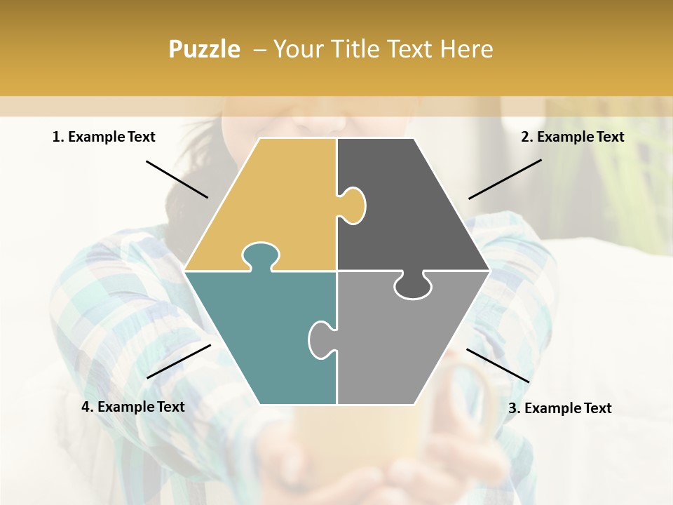 Mug Drinking Joy PowerPoint Template