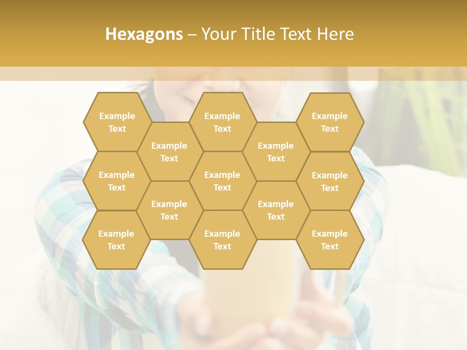 Mug Drinking Joy PowerPoint Template