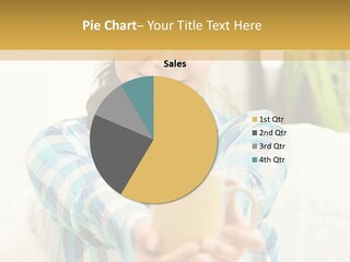 Mug Drinking Joy PowerPoint Template