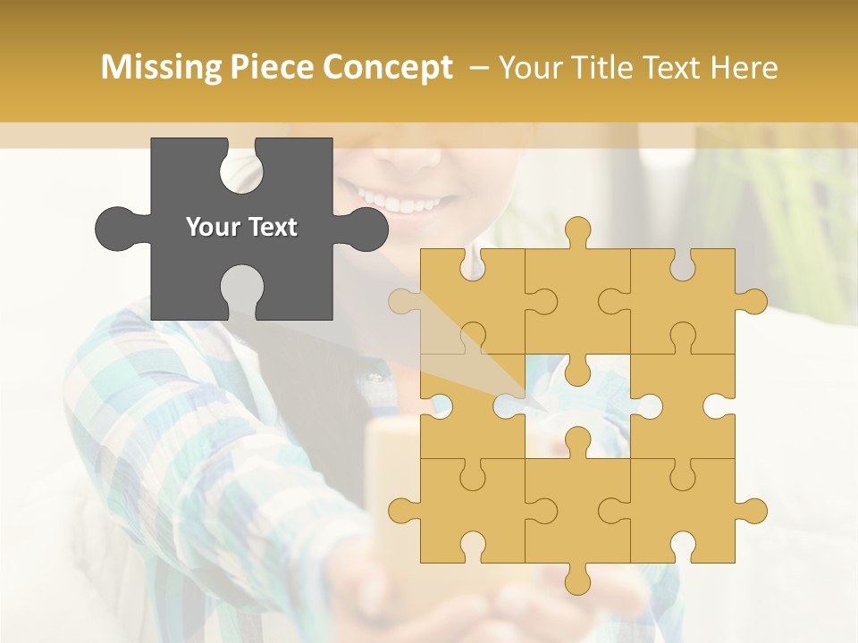 Mug Drinking Joy PowerPoint Template