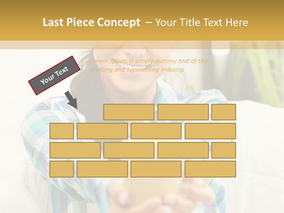 Mug Drinking Joy PowerPoint Template