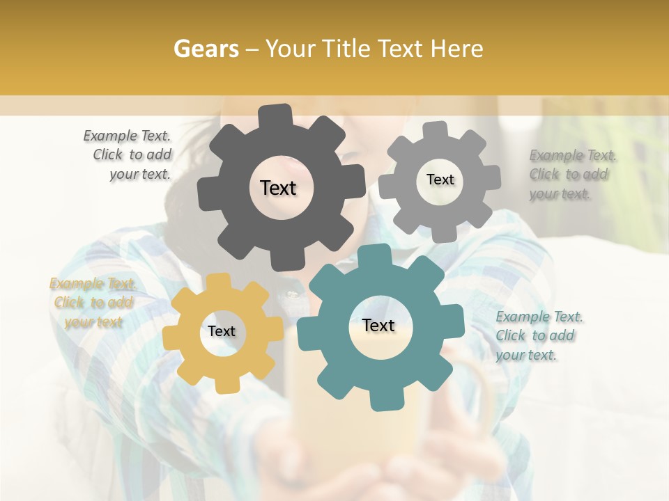 Mug Drinking Joy PowerPoint Template