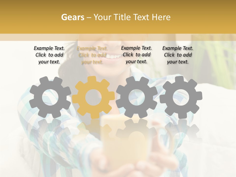 Mug Drinking Joy PowerPoint Template