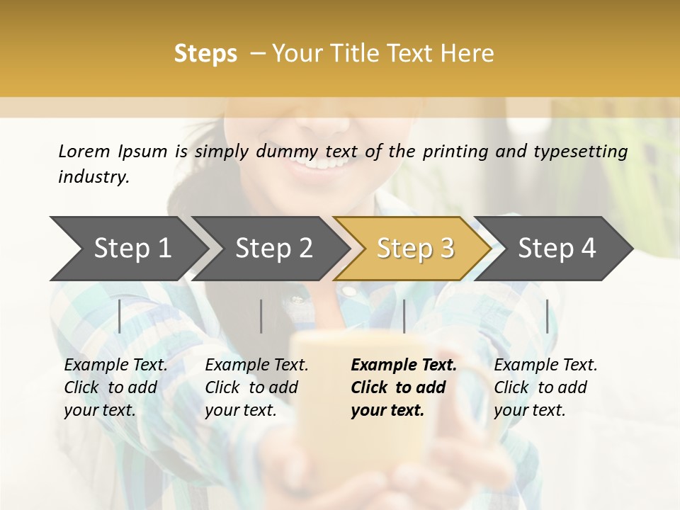 Mug Drinking Joy PowerPoint Template