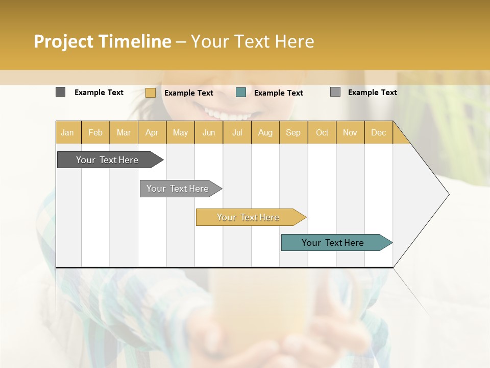 Mug Drinking Joy PowerPoint Template