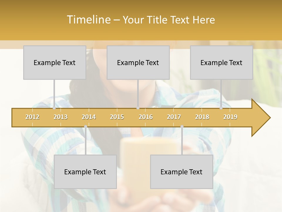Mug Drinking Joy PowerPoint Template