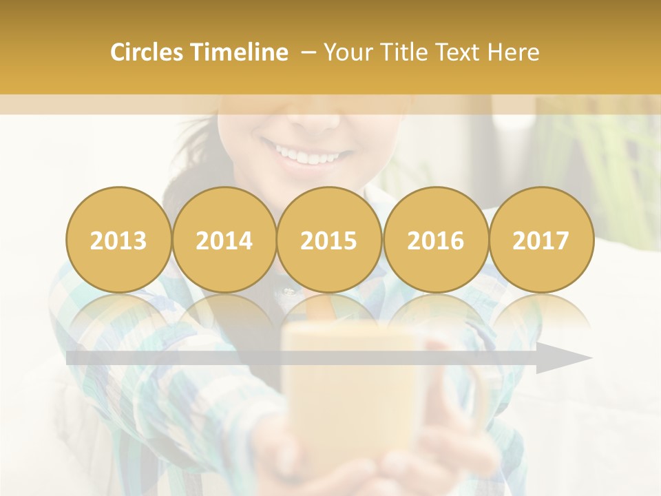 Mug Drinking Joy PowerPoint Template