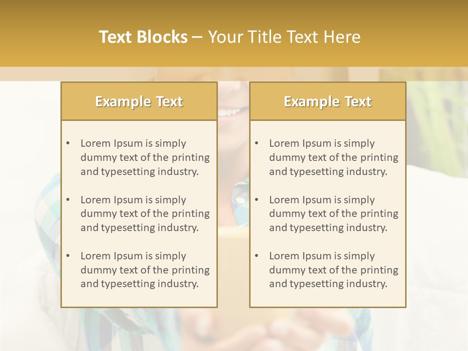Mug Drinking Joy PowerPoint Template