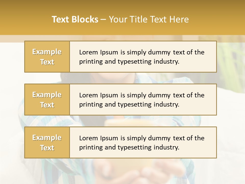 Mug Drinking Joy PowerPoint Template