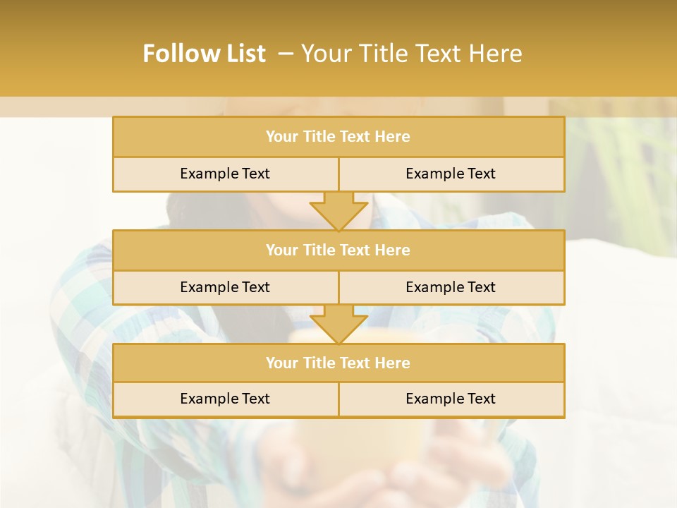 Mug Drinking Joy PowerPoint Template