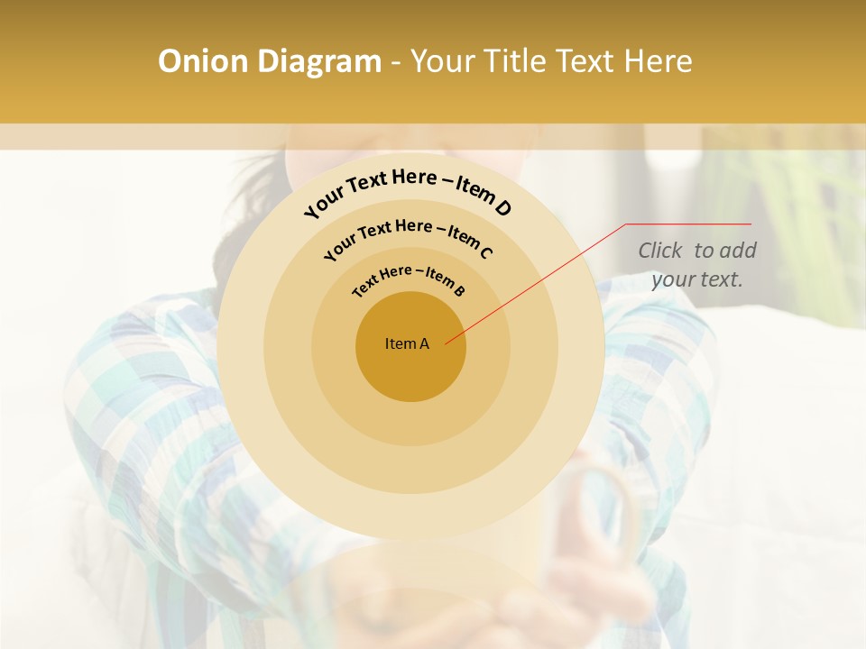 Mug Drinking Joy PowerPoint Template