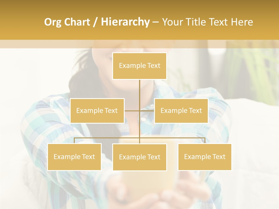 Mug Drinking Joy PowerPoint Template