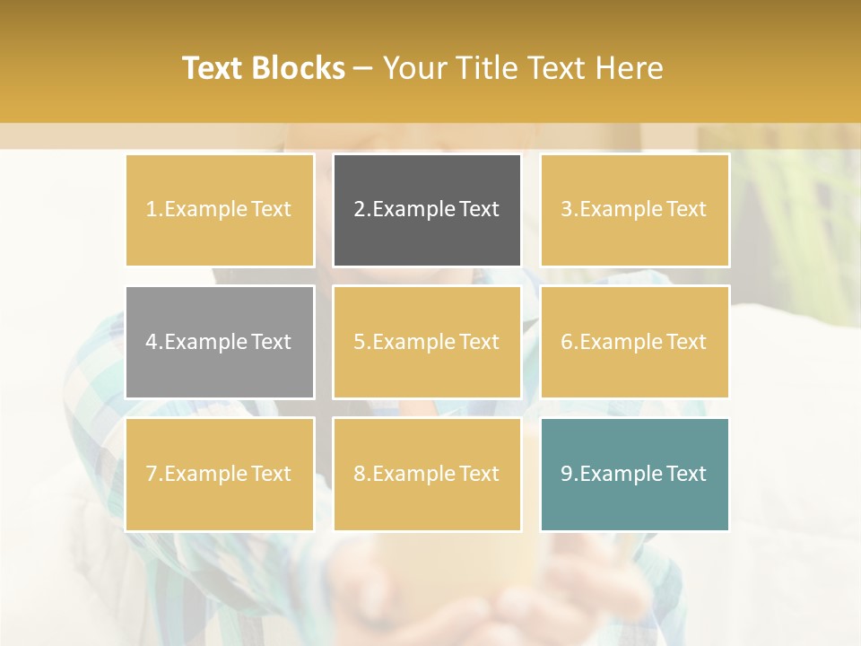 Mug Drinking Joy PowerPoint Template