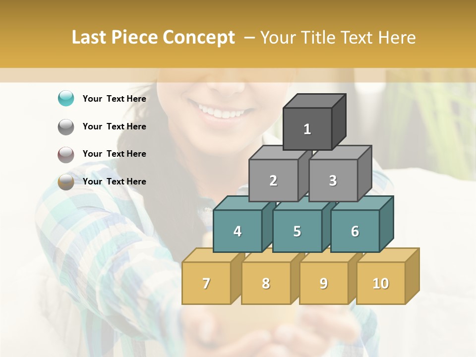 Mug Drinking Joy PowerPoint Template