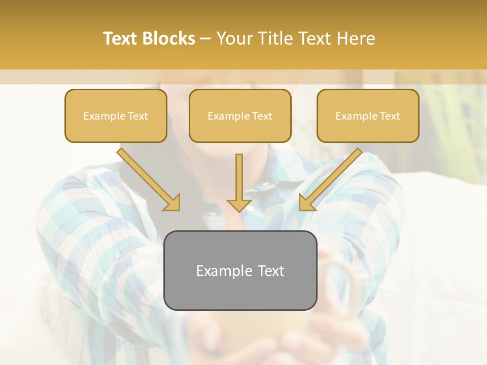 Mug Drinking Joy PowerPoint Template