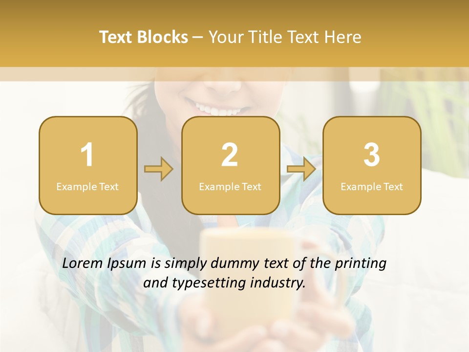 Mug Drinking Joy PowerPoint Template