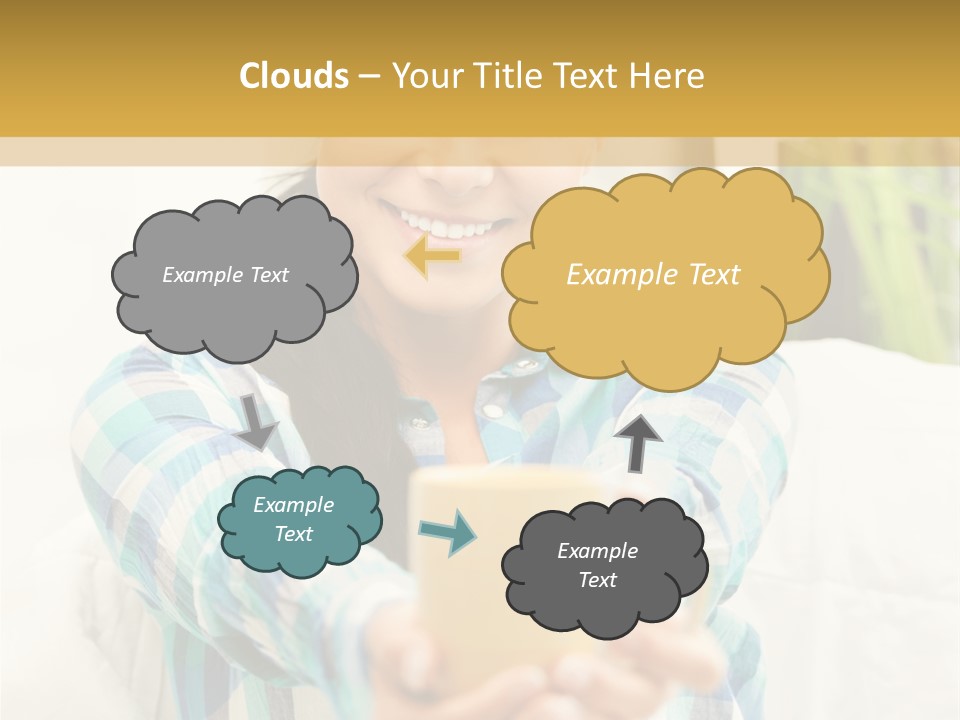 Mug Drinking Joy PowerPoint Template