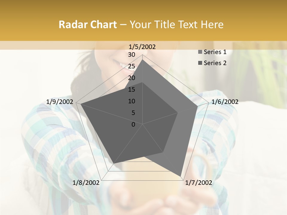 Mug Drinking Joy PowerPoint Template