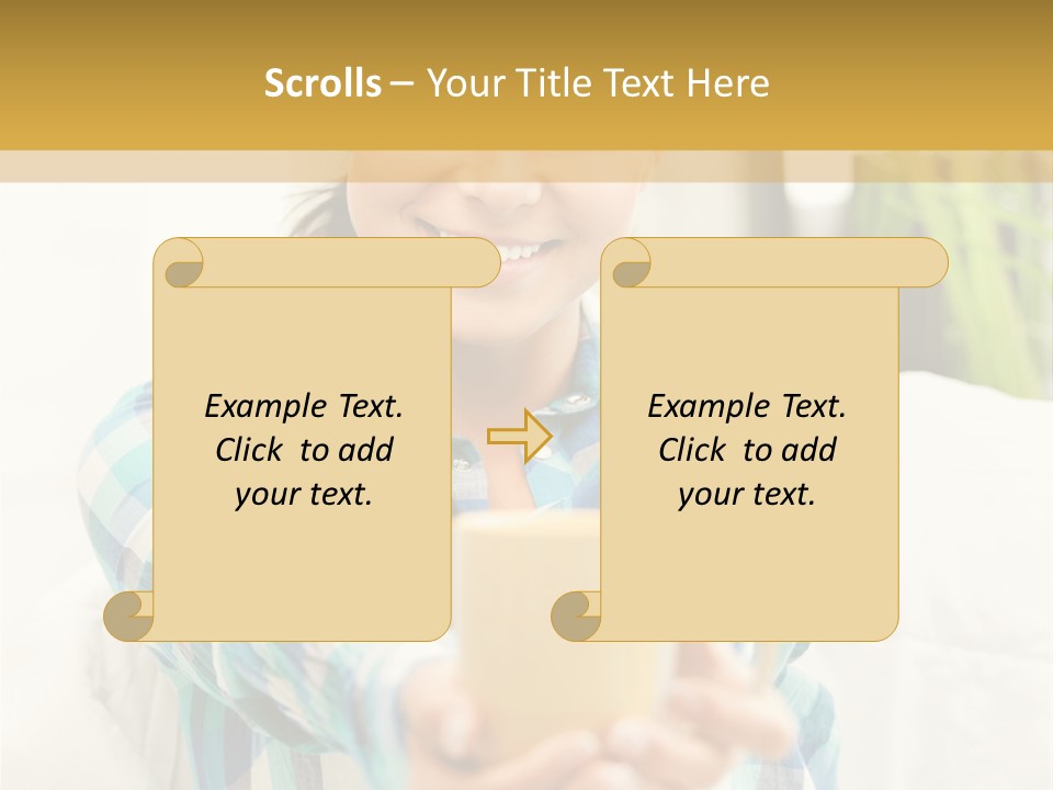 Mug Drinking Joy PowerPoint Template
