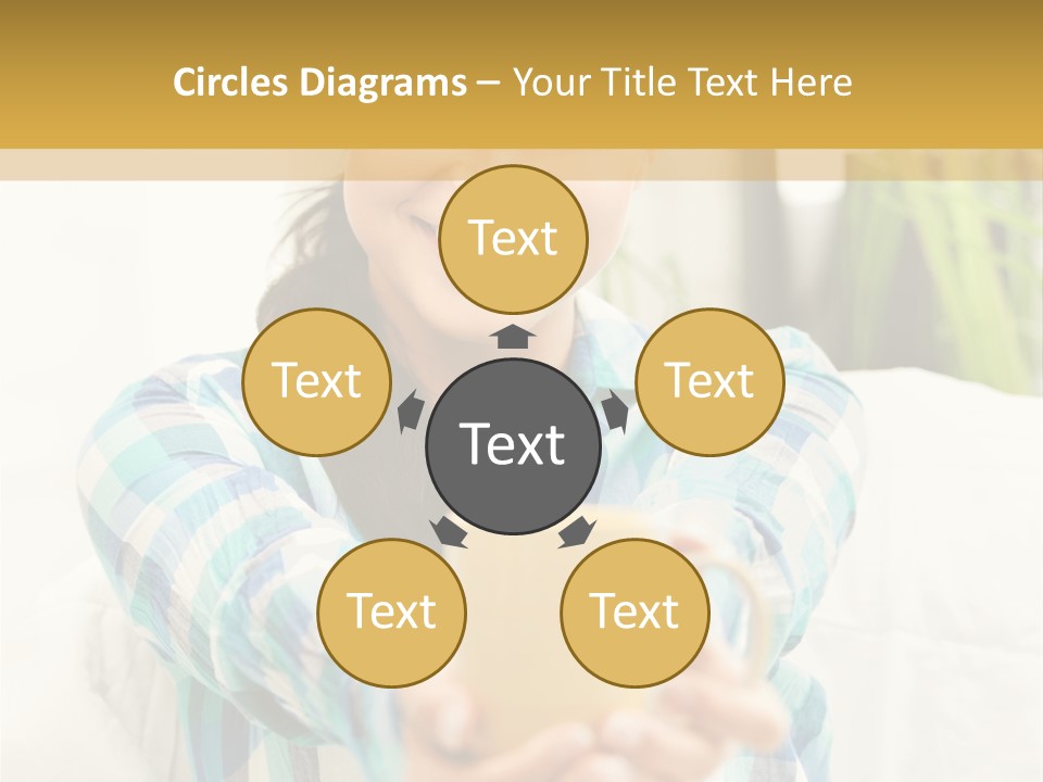 Mug Drinking Joy PowerPoint Template