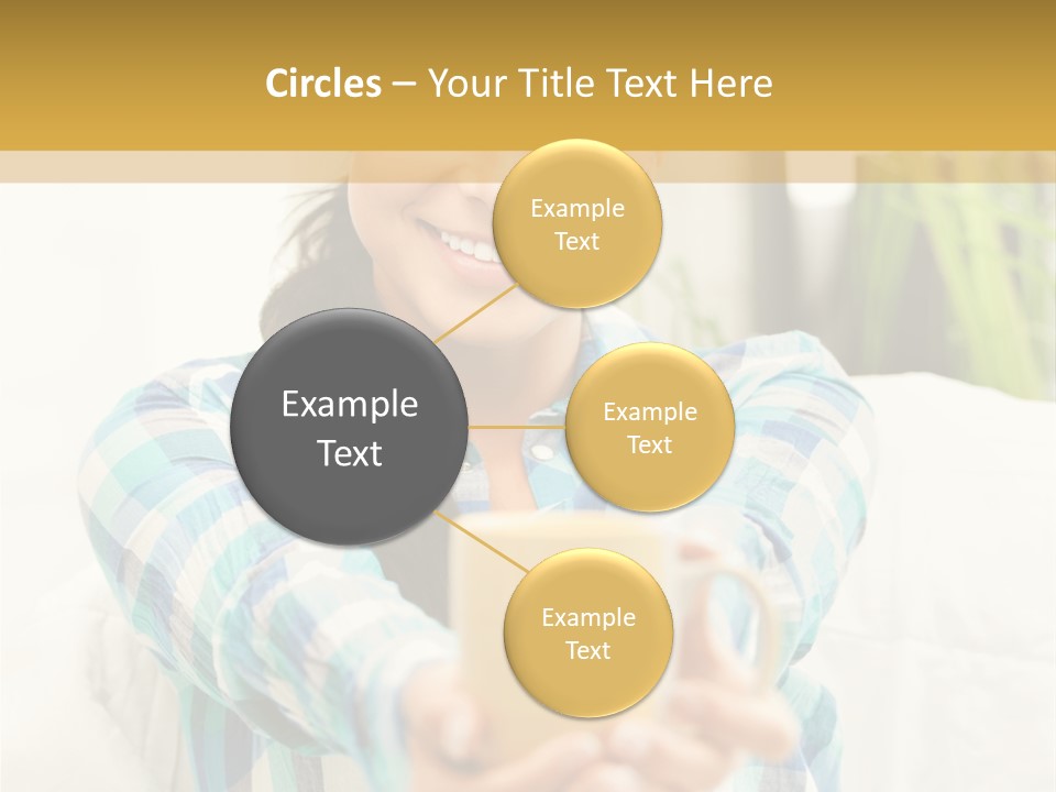 Mug Drinking Joy PowerPoint Template