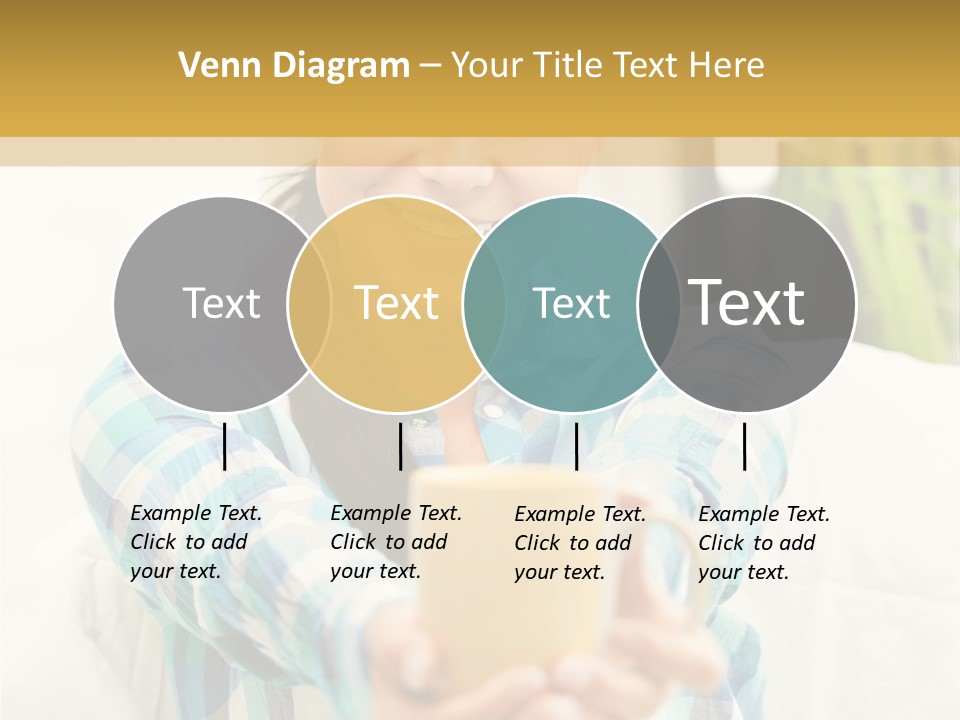 Mug Drinking Joy PowerPoint Template