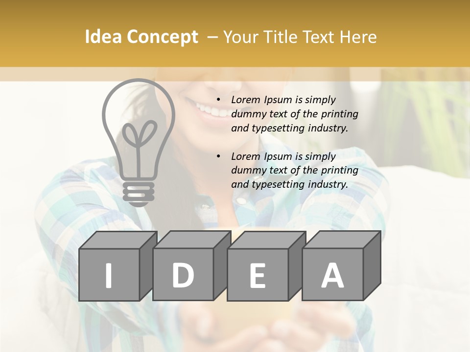 Mug Drinking Joy PowerPoint Template