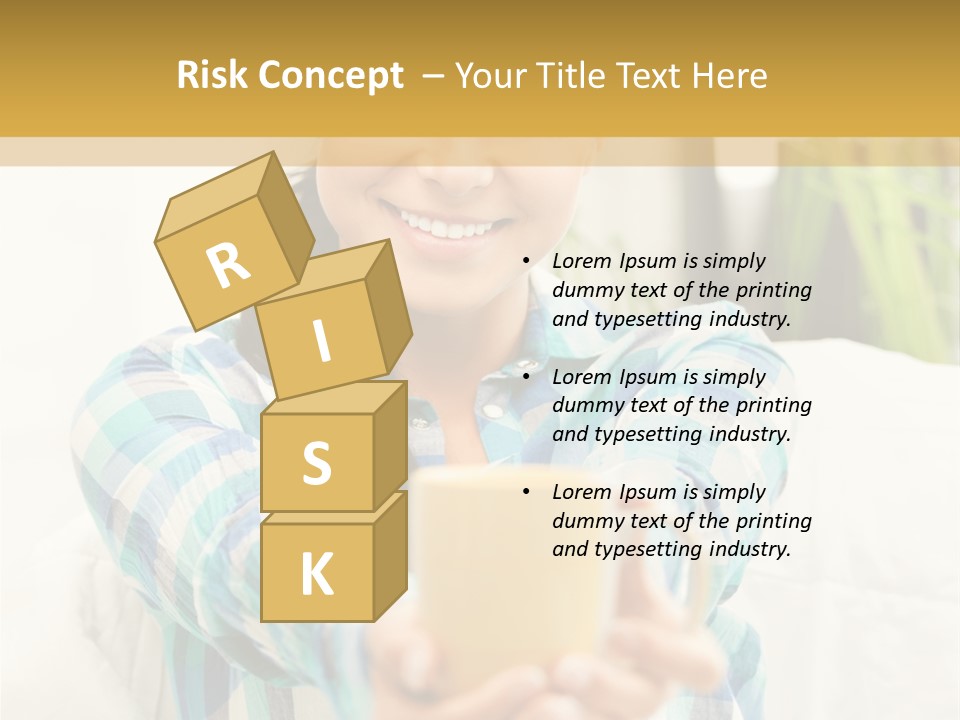 Mug Drinking Joy PowerPoint Template