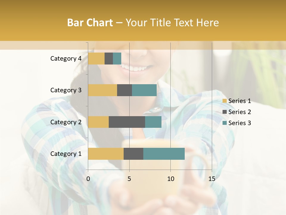Mug Drinking Joy PowerPoint Template