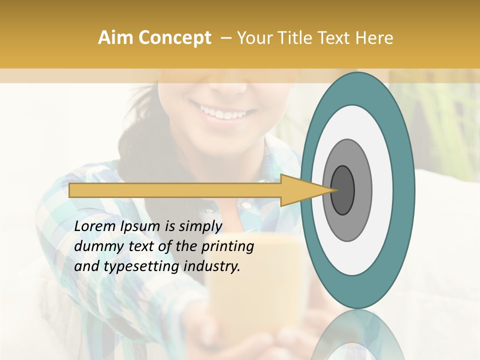 Mug Drinking Joy PowerPoint Template