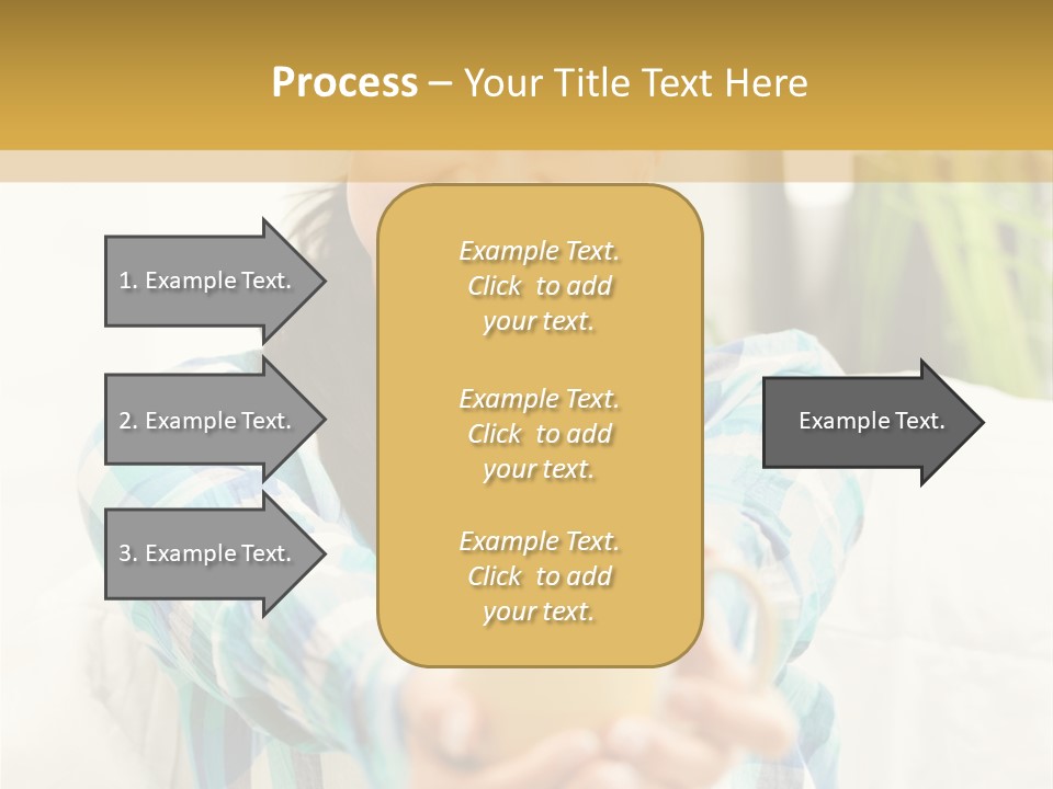 Mug Drinking Joy PowerPoint Template