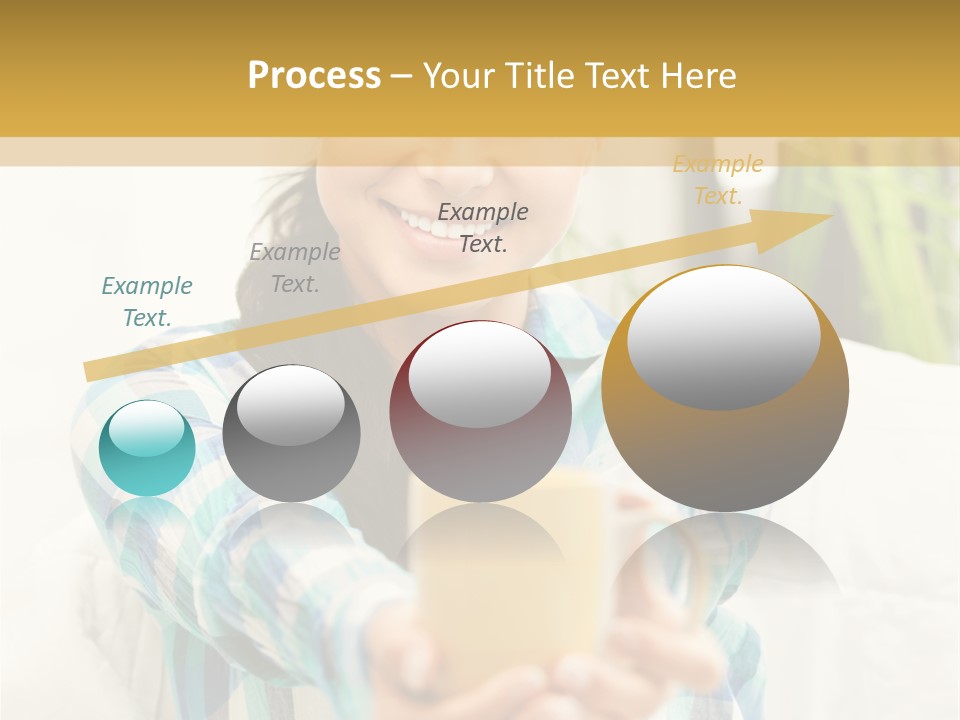 Mug Drinking Joy PowerPoint Template