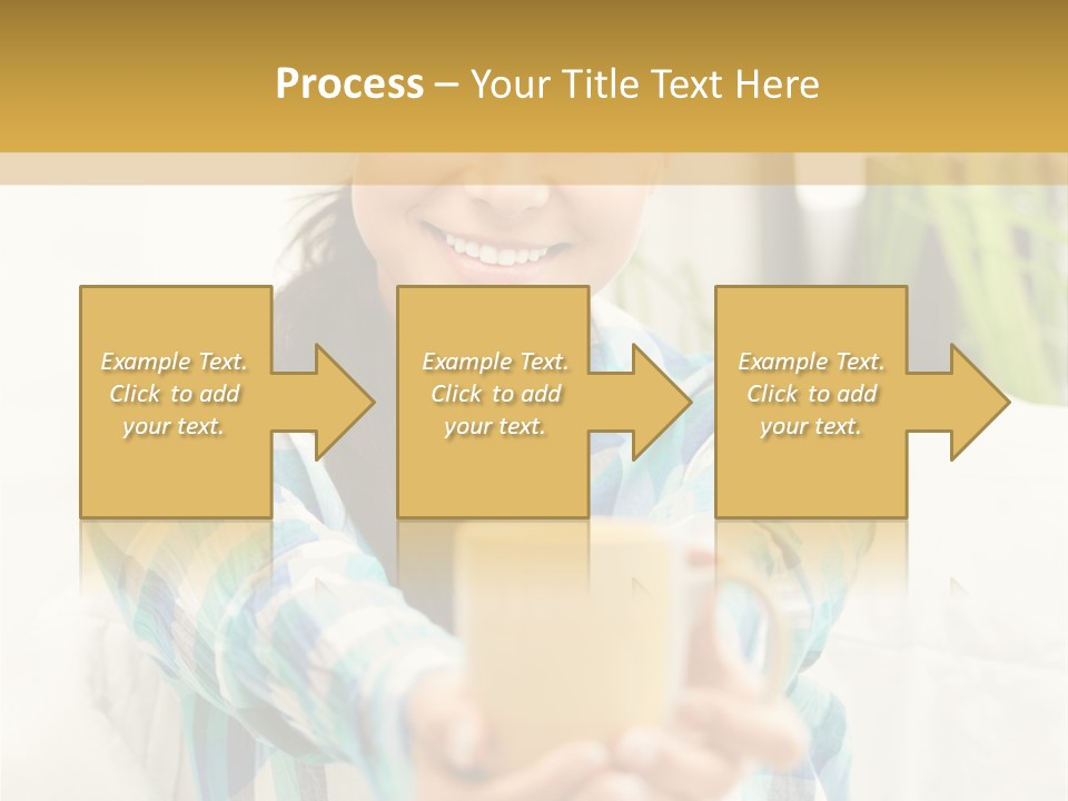 Mug Drinking Joy PowerPoint Template