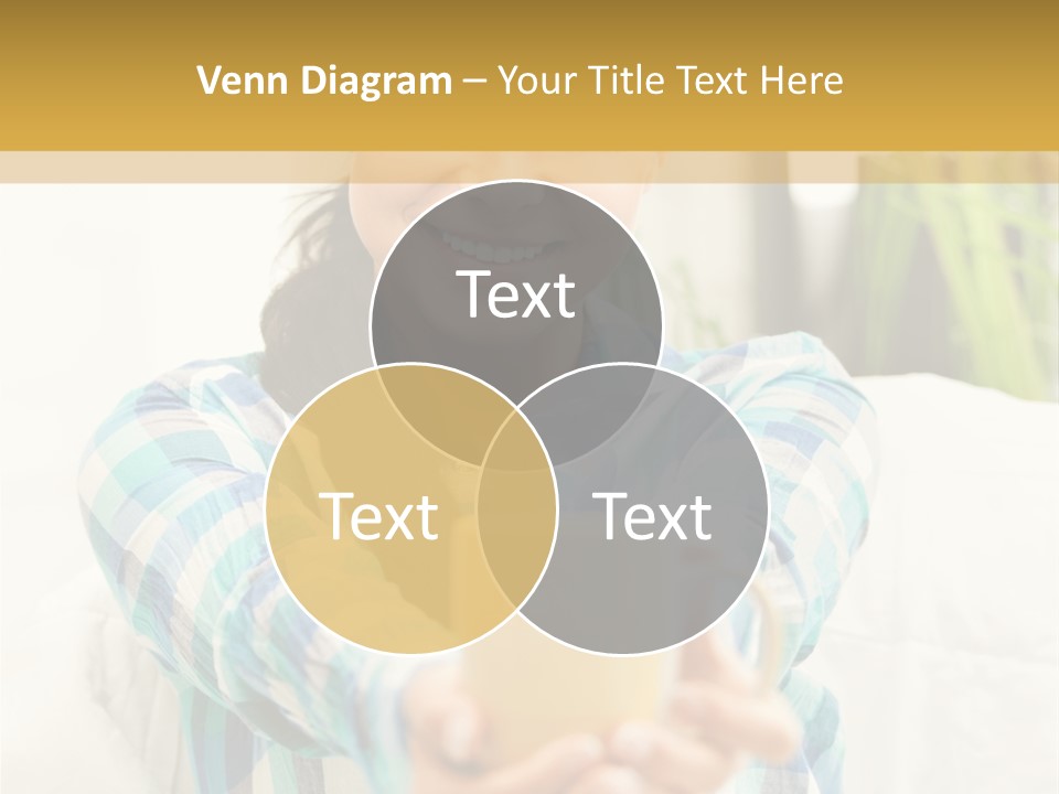 Mug Drinking Joy PowerPoint Template