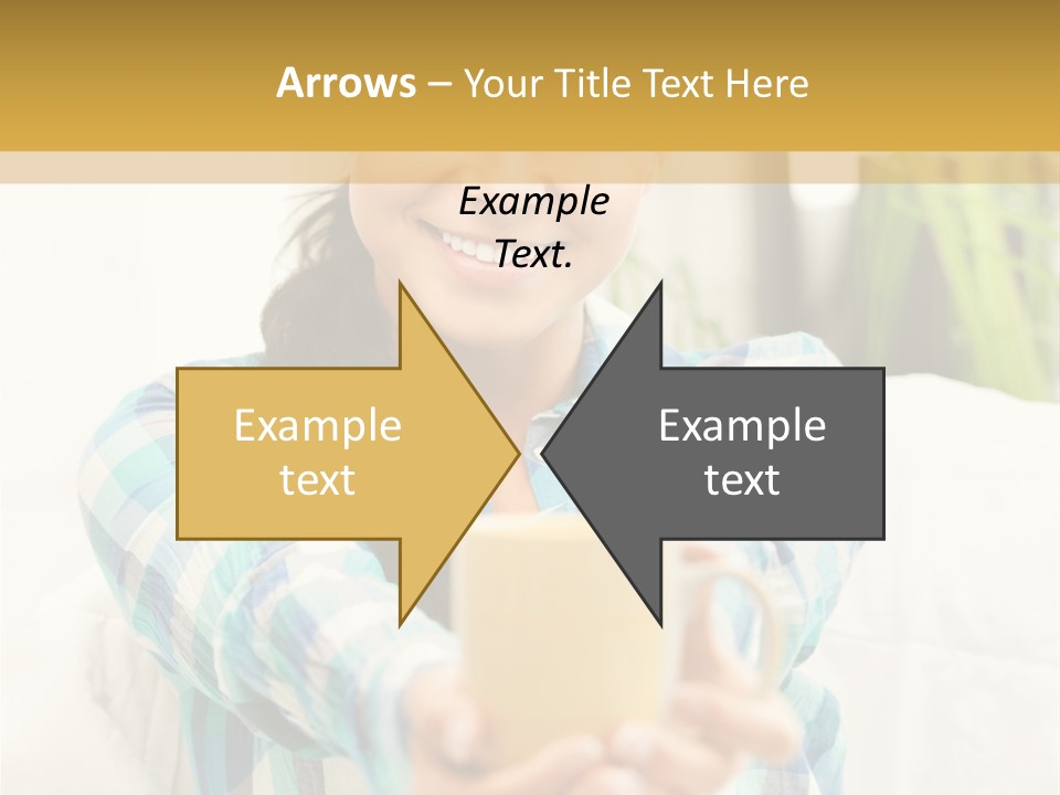 Mug Drinking Joy PowerPoint Template