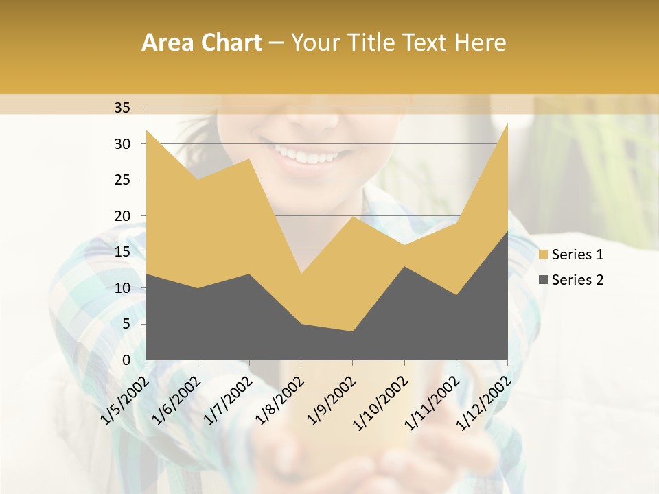 Mug Drinking Joy PowerPoint Template