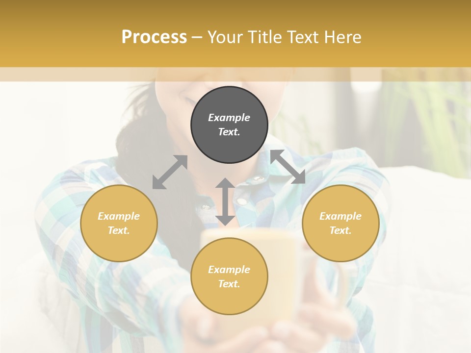 Mug Drinking Joy PowerPoint Template