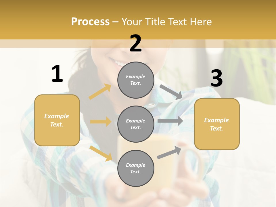 Mug Drinking Joy PowerPoint Template