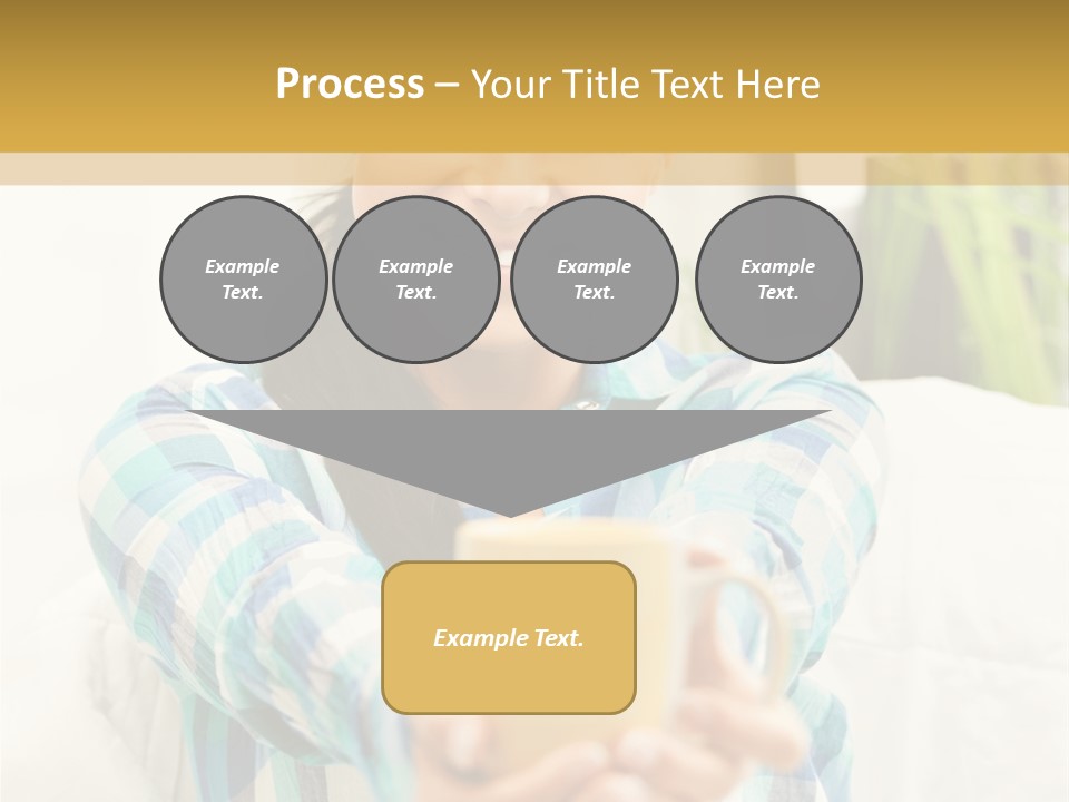 Mug Drinking Joy PowerPoint Template