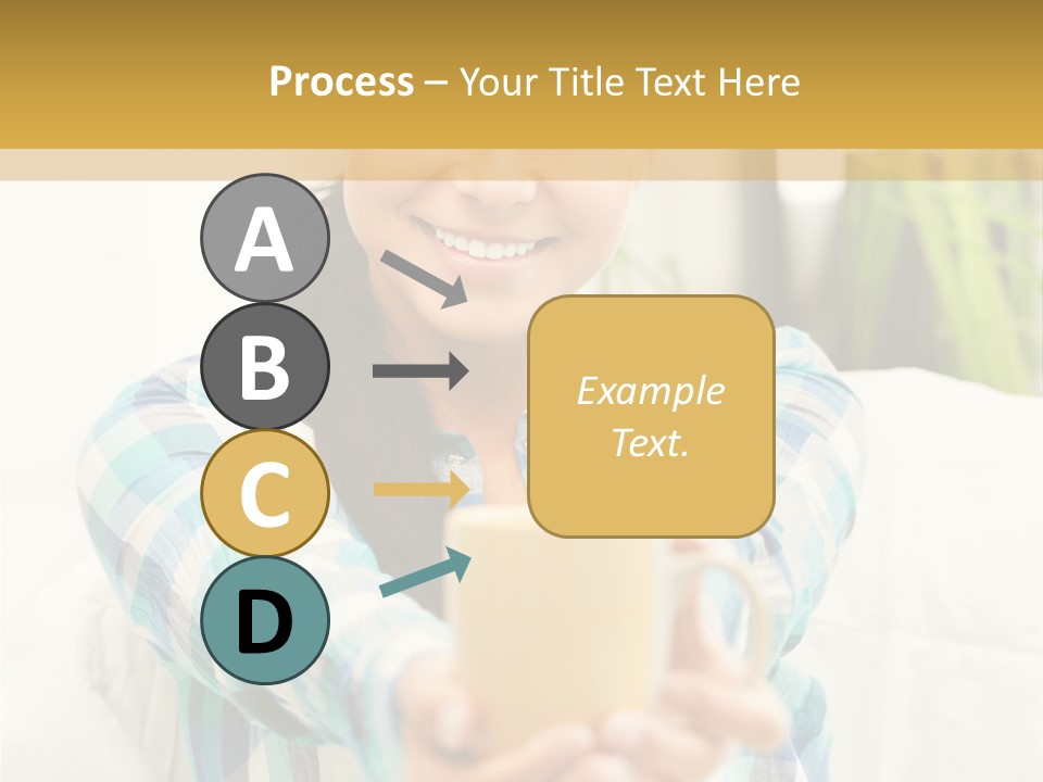 Mug Drinking Joy PowerPoint Template