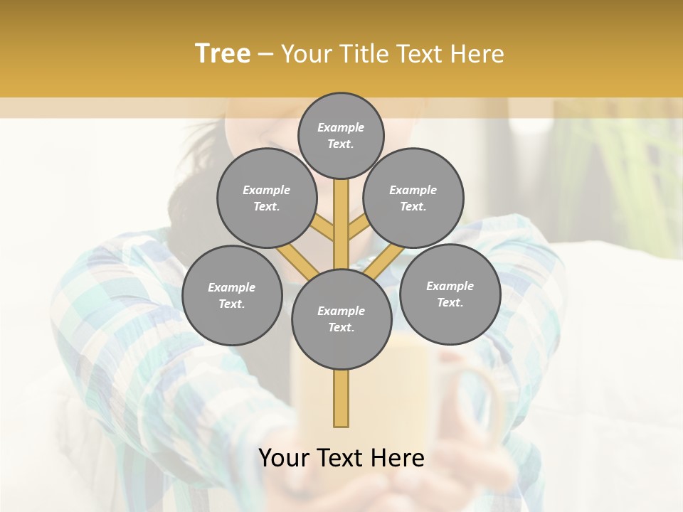 Mug Drinking Joy PowerPoint Template