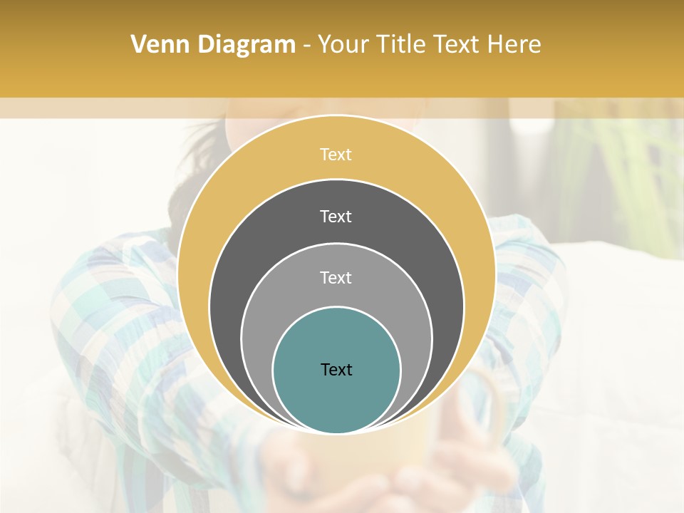 Mug Drinking Joy PowerPoint Template