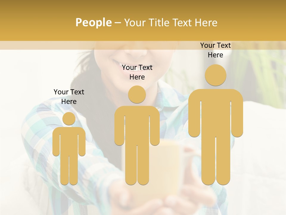 Mug Drinking Joy PowerPoint Template