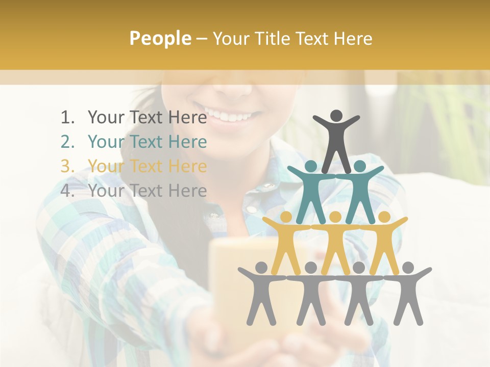 Mug Drinking Joy PowerPoint Template