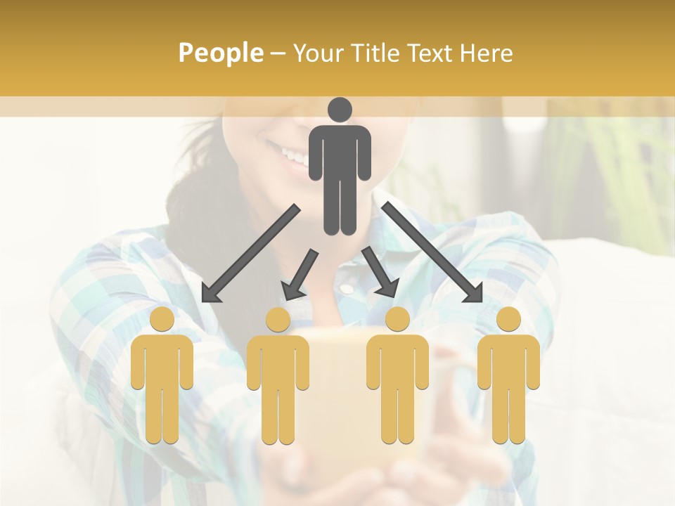 Mug Drinking Joy PowerPoint Template