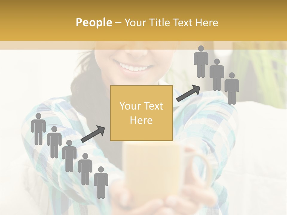 Mug Drinking Joy PowerPoint Template