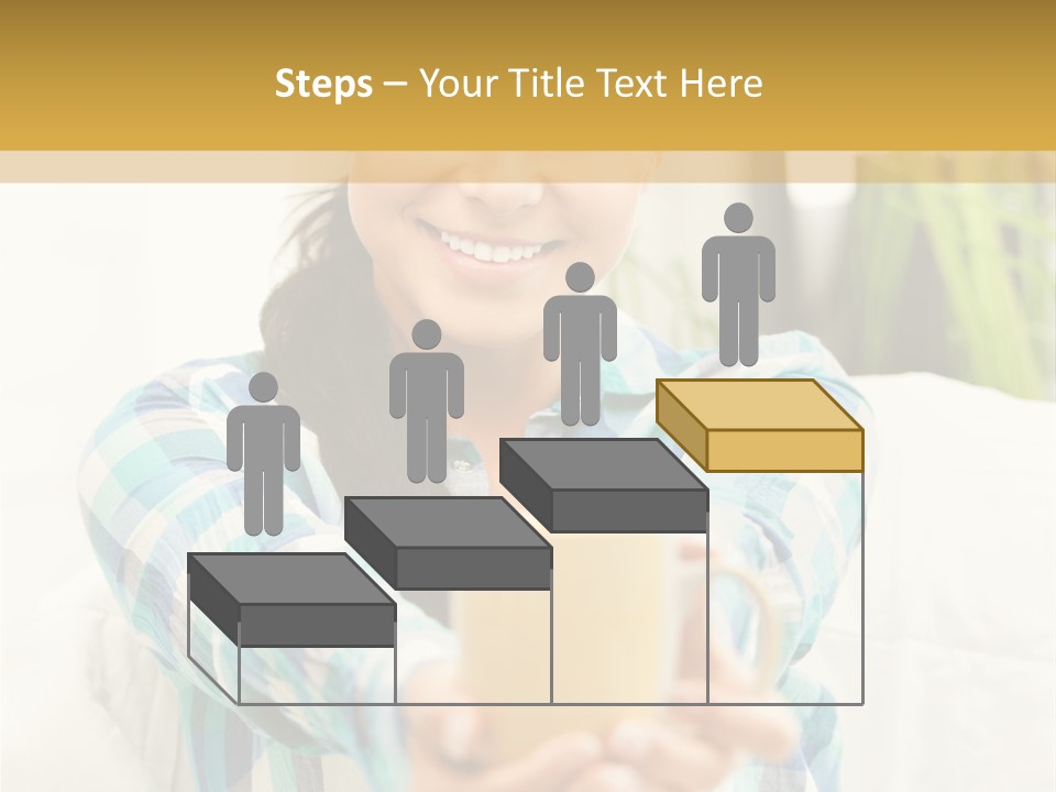 Mug Drinking Joy PowerPoint Template