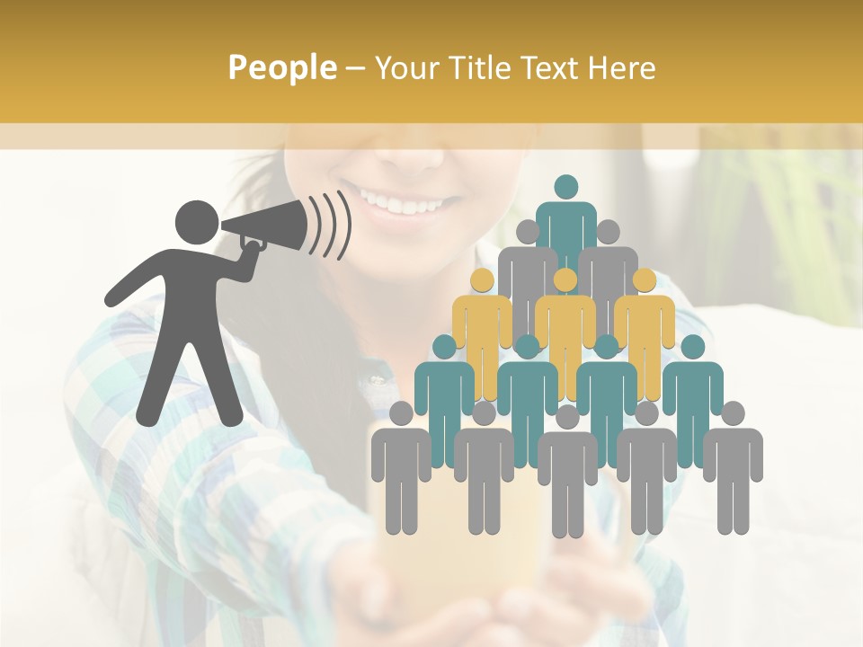 Mug Drinking Joy PowerPoint Template